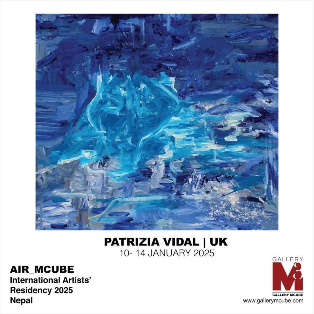 Contemporary Art Exhibiton by Patrizia Vidal from UK at Gallery Mcube 10-14 January 2025 as a part of AIR_MCUBE international Artists' Residency program 2024