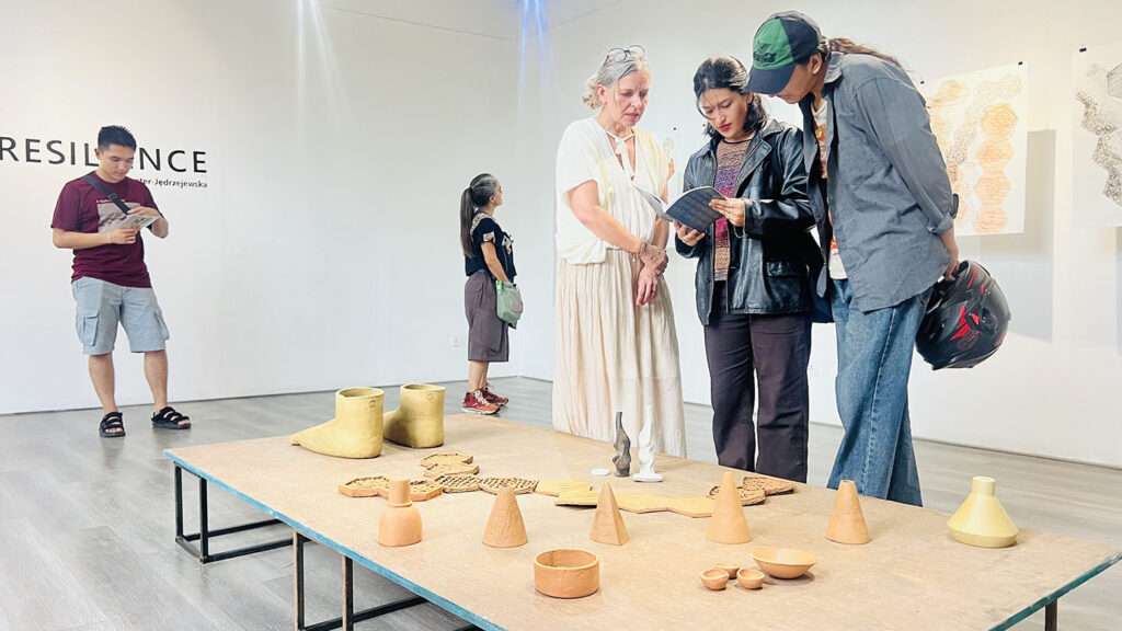 Visitor during Renata Exhibition Resilience